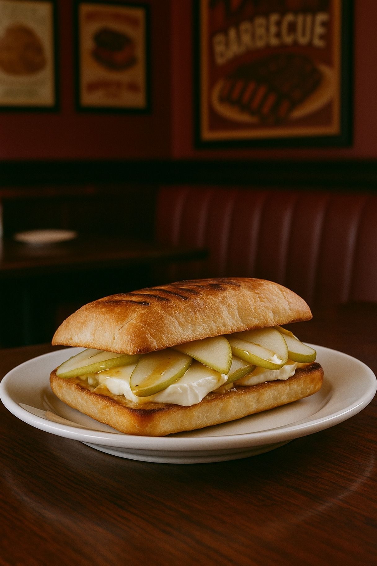 Pear and Brie Sandwich.