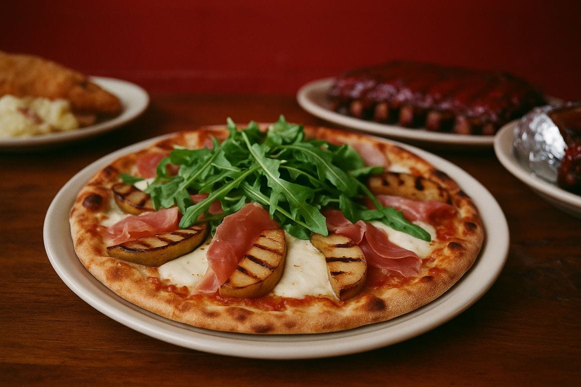 Grilled Pear Pizza.