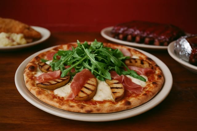 Grilled Pear Pizza.